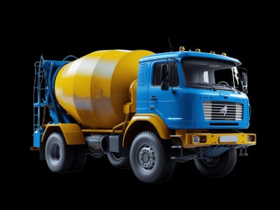 Real cement mixer that kids can spot in their neighborhood - Bridge app learning to real world Real cement mixer photo for kids - See what cement mixers look like in real life for toddler learning
