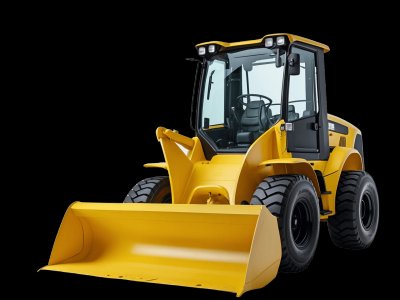 Real front loader photo for kids - See what front loaders look like in real life for toddler learning