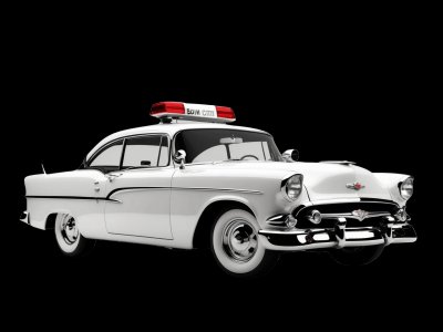 Real classic police car photo for kids - See what classic police cars look like in real life for toddler learning