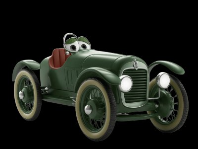 Classic Racer for kids - Interactive classic racer illustration from Little Wheels educational app for toddlers ages 2-6 years