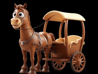 Horse Drawn Buggy learning activities for toddlers - Practice h and r sounds Horse Drawn Buggy for kids - Interactive horse drawn buggy illustration from Little Wheels educational app for toddlers ages 2-6 years
