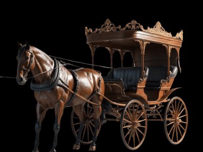 Real horse drawn buggy that kids can spot in their neighborhood - Bridge app learning to real world Real horse drawn buggy photo for kids - See what horse drawn buggys look like in real life for toddler learning
