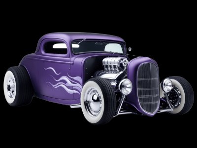 Real hot rod photo for kids - See what hot rods look like in real life for toddler learning