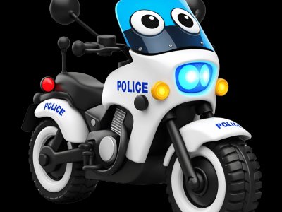 Police Motorcycle learning activities for toddlers - Practice p and l sounds Police Motorcycle for kids - Interactive police motorcycle illustration from Little Wheels educational app for toddlers ages 2-6 years