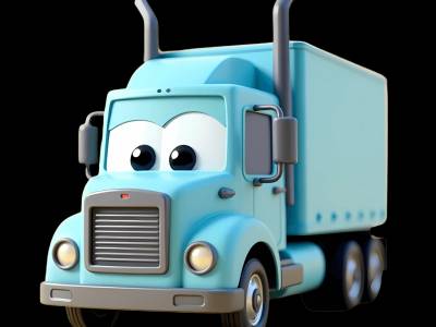 Big Rig learning activities for toddlers - Practice b and g sounds Big Rig for kids - Interactive big rig illustration from Little Wheels educational app for toddlers ages 2-6 years