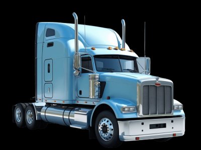 Real big rig photo for kids - See what big rigs look like in real life for toddler learning