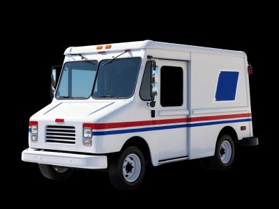 Real mail truck that kids can spot in their neighborhood - Bridge app learning to real world Real mail truck photo for kids - See what mail trucks look like in real life for toddler learning