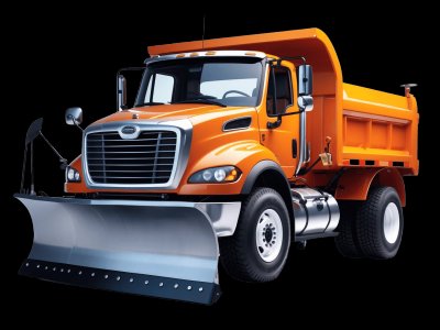 Real snowplow photo for kids - See what snowplows look like in real life for toddler learning