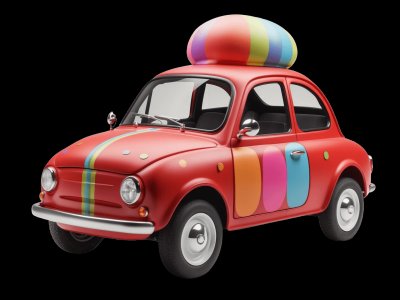 Real clown car that kids can spot in their neighborhood - Bridge app learning to real world Real clown car photo for kids - See what clown cars look like in real life for toddler learning