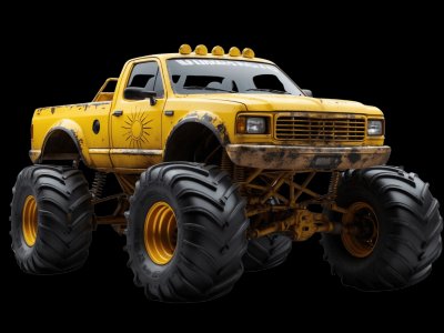 Real monster truck photo for kids - See what monster trucks look like in real life for toddler learning