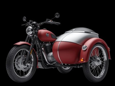 Real sidecar motorcycle that kids can spot in their neighborhood - Bridge app learning to real world Real sidecar motorcycle photo for kids - See what sidecar motorcycles look like in real life for toddler learning
