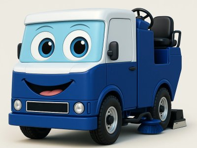 Ice Resurfacer for kids - Interactive ice resurfacer illustration from Little Wheels educational app for toddlers ages 2-6 years