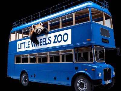 Real zoo bus that kids can spot in their neighborhood - Bridge app learning to real world Real zoo bus photo for kids - See what zoo buss look like in real life for toddler learning