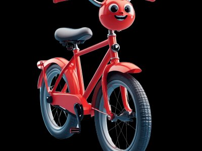 Bicycle for kids - Interactive bicycle illustration from Little Wheels educational app for toddlers ages 2-6 years