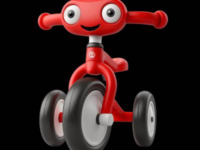 Tricycle for kids - Interactive tricycle illustration from Little Wheels educational app for toddlers ages 2-6 years