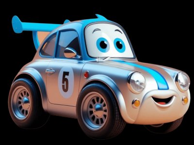 Race Car for kids - Interactive race car illustration from Little Wheels educational app for toddlers ages 2-6 years
