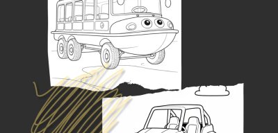 Wander Wheels Coloring Book