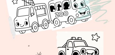 Wow Wheels Coloring Book