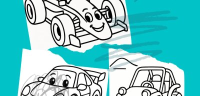Zoomy Wheels Coloring Book
