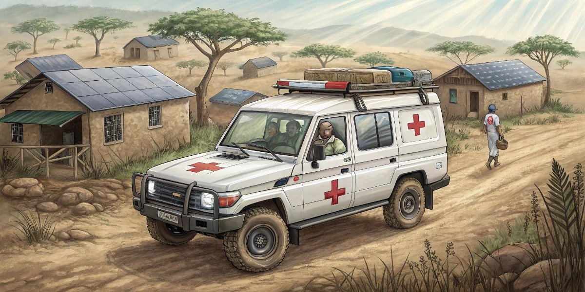 Mobile clinic ambulance 4x4 bringing healthcare to remote African communities