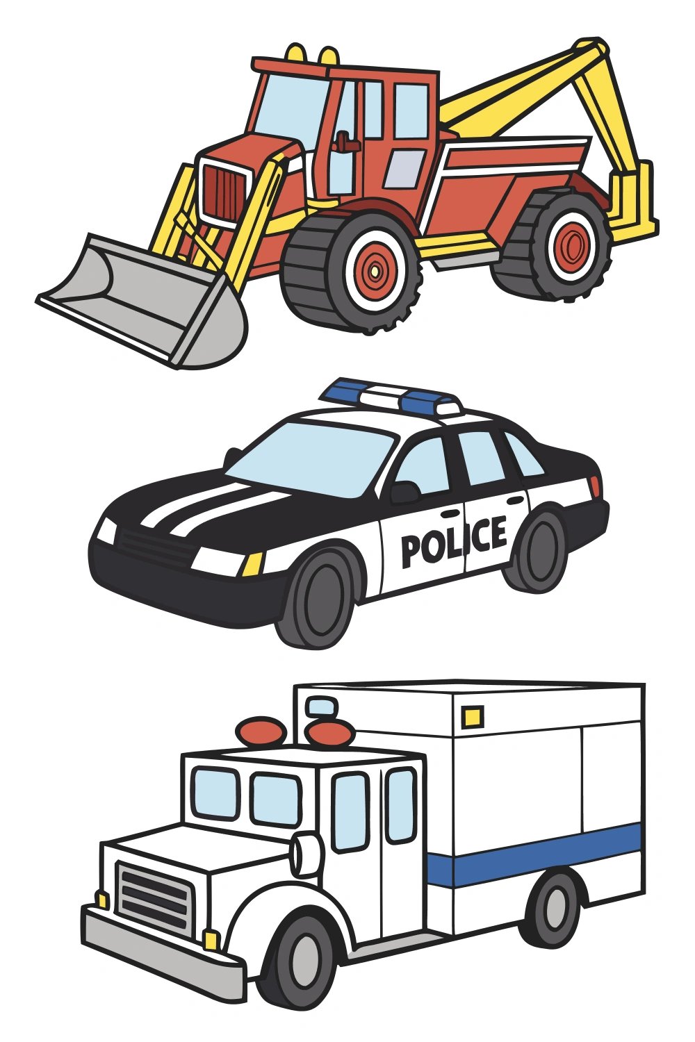 Organized toy shelf with Bruder trucks, wooden vehicles, and clear storage bins