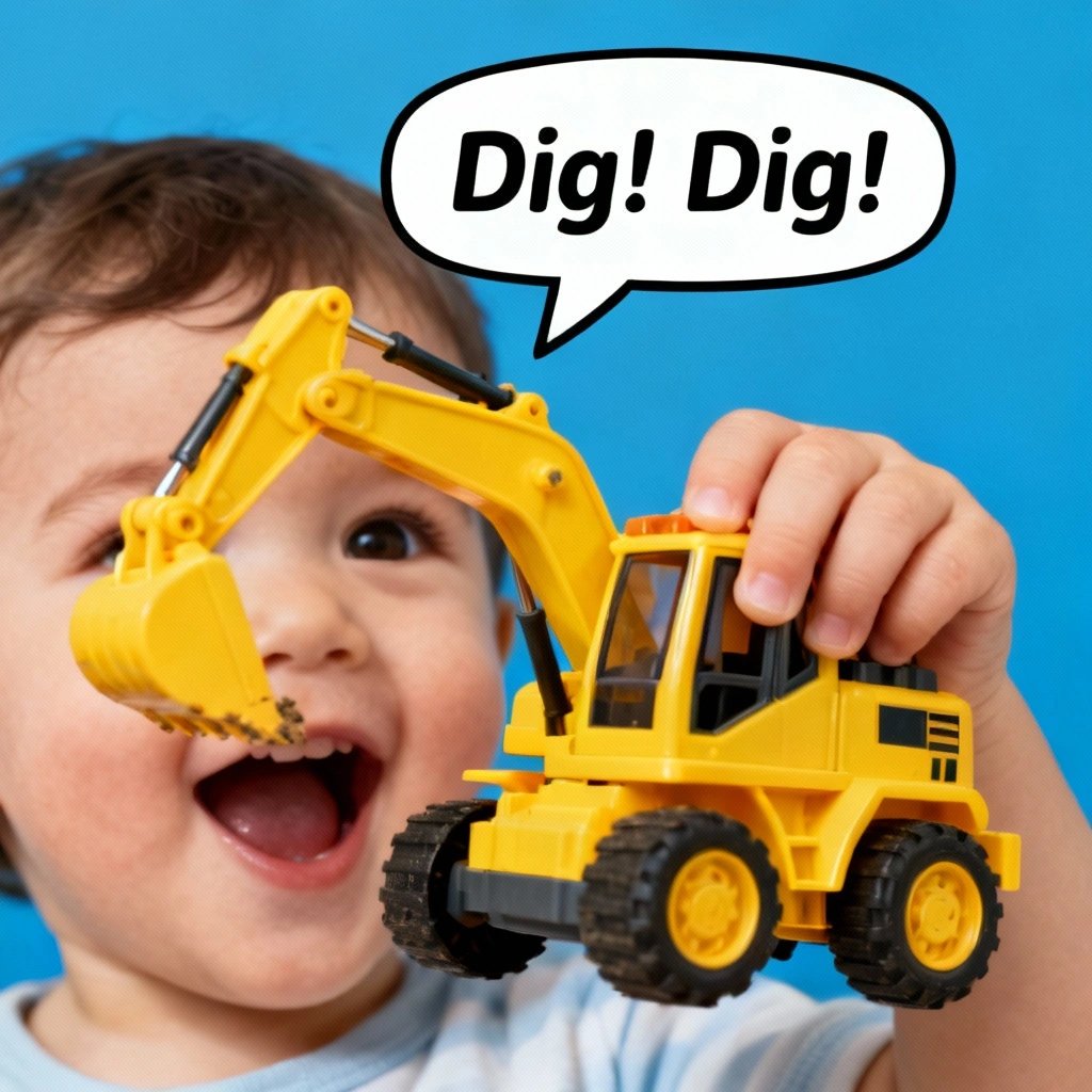 Why Toddlers Say 'Excavator' Before 'Mama' (Science)