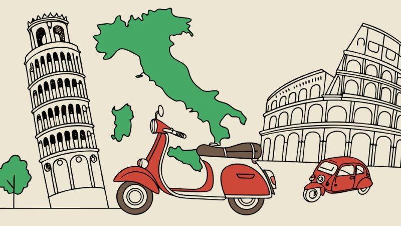 Vehicles of Italy for Kids - Vespa Scooters, Fiat 500 & More
