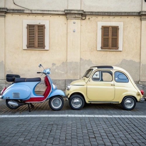 Vehicles of Italy for Kids - Vespa Scooters, Fiat 500 & More