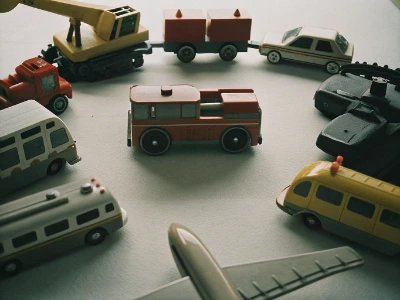 Toddler playing with vehicles offline