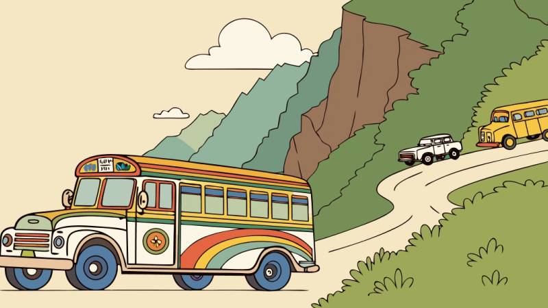 Vehicles of South America for Kids: Chicken Buses