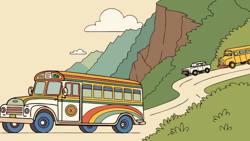 Vehicles of South America for Kids: Chicken Buses
